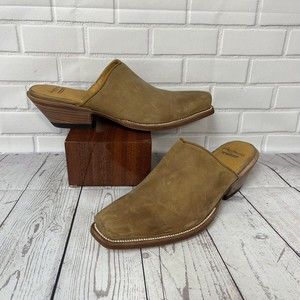 Leddy Vaquero Women’s boots size 10 Slide Brown Leather Cowboy Western Backless